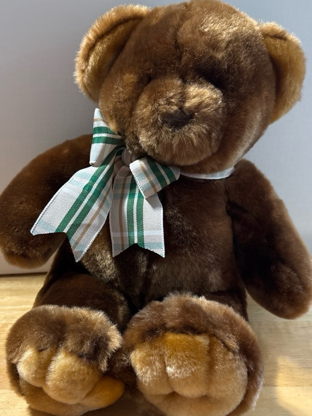 Vintage Dan Dee Plush Brown Teddy Bear with Soft Fur